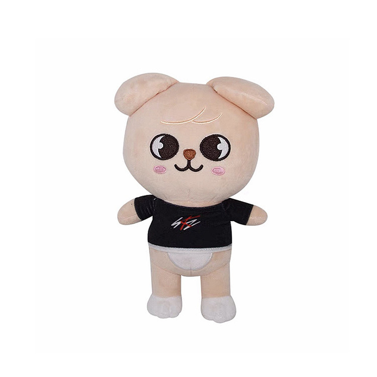 만화 방황 어린이 플러시 장난감 인형 Skzoo 옷을 입고 갈색 곰 인형 만화 동물