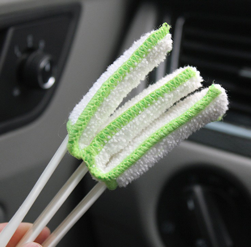 Mini Duster for Car Air Vent Automotive Air Conditioner Cleaning Brush Dust Collector Cleaning Cloth Tool for Keyboard Window Leaves Blinds Shutter Glasses Fan