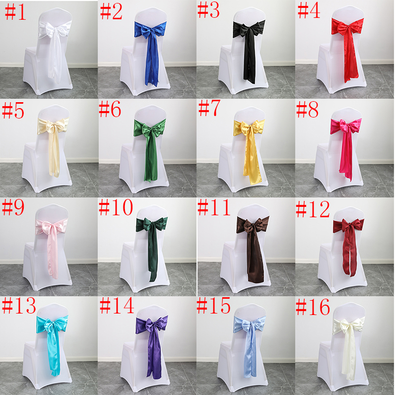 Chair Sashes Knot Bands Wedding Chair Decoration Chair Bows For Party Banquet Event