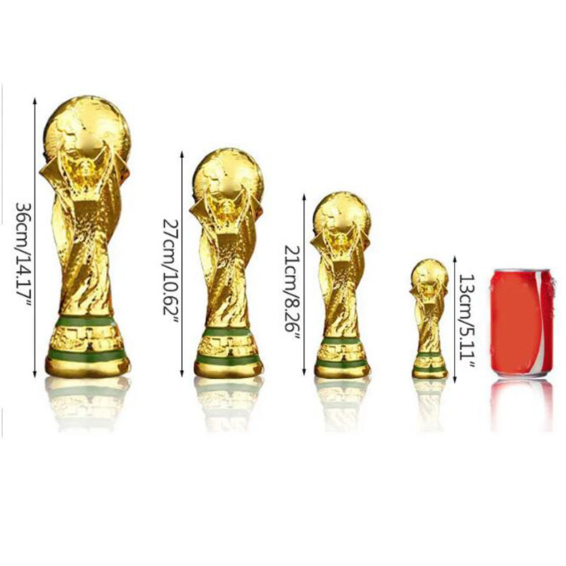 お祝いのパーティー用品ワールドカップゴールデン樹脂ヨーロッパフットボールトロフィーサッカートロフィーマスコットファンギフトオフィスの装飾クラフト