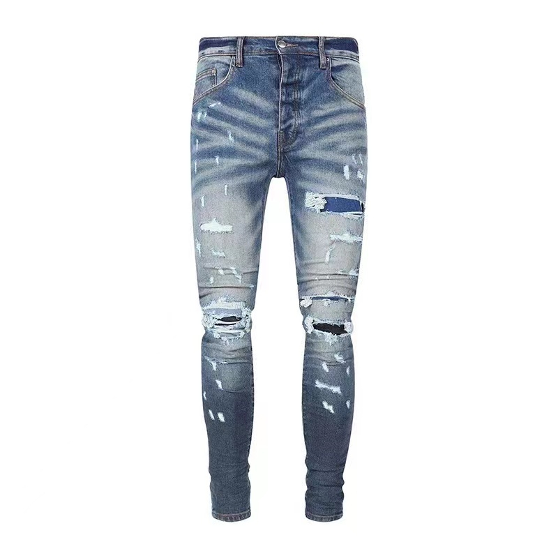 Jeans jeans motociclista in difficoltà Jean rock skinny slim foro la lettera di alta qualità marca hip hop denim pantaloni29-40