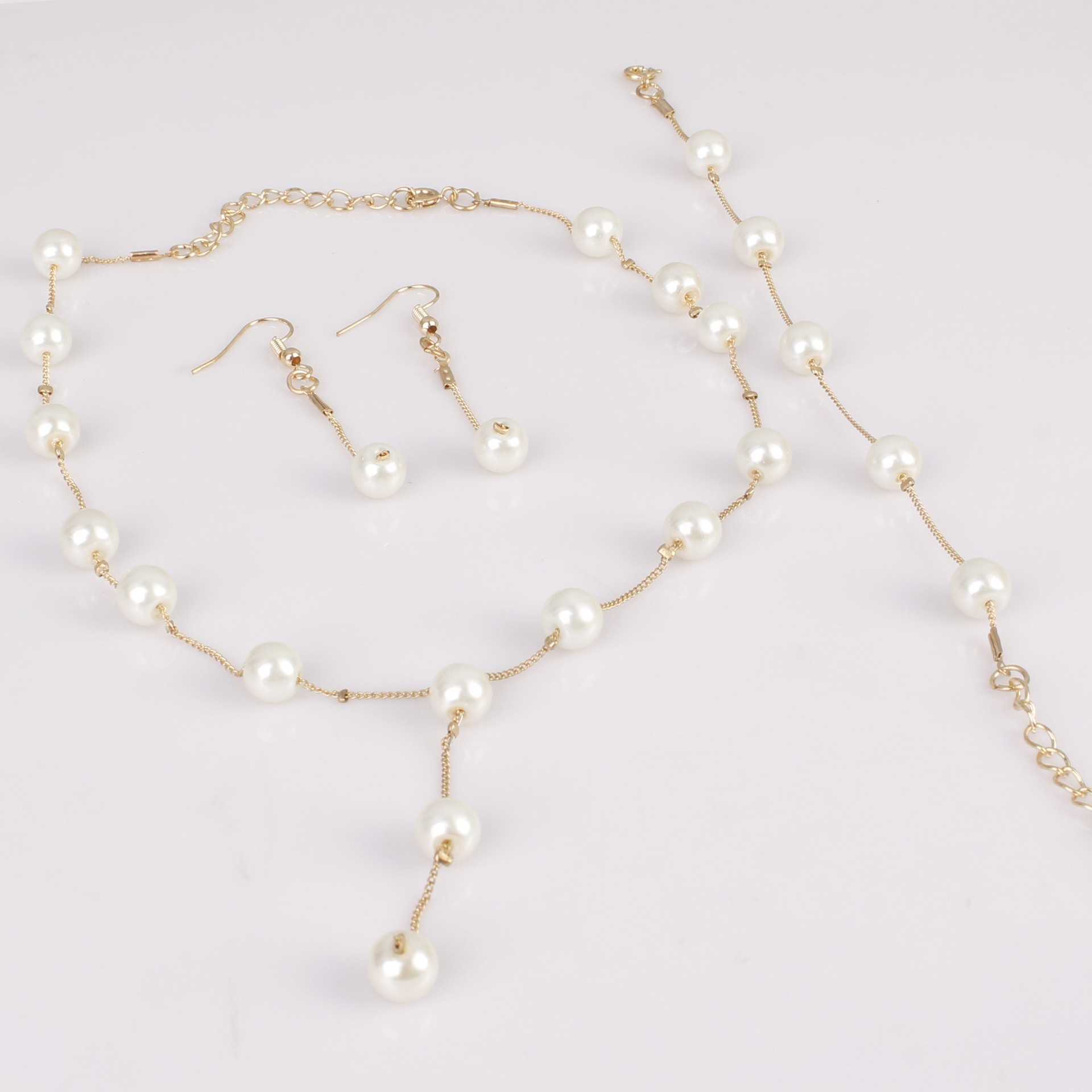 Pendant Necklaces Strands Strings Jewelry sweet ol elegant pearl simple temperament Necklace Set