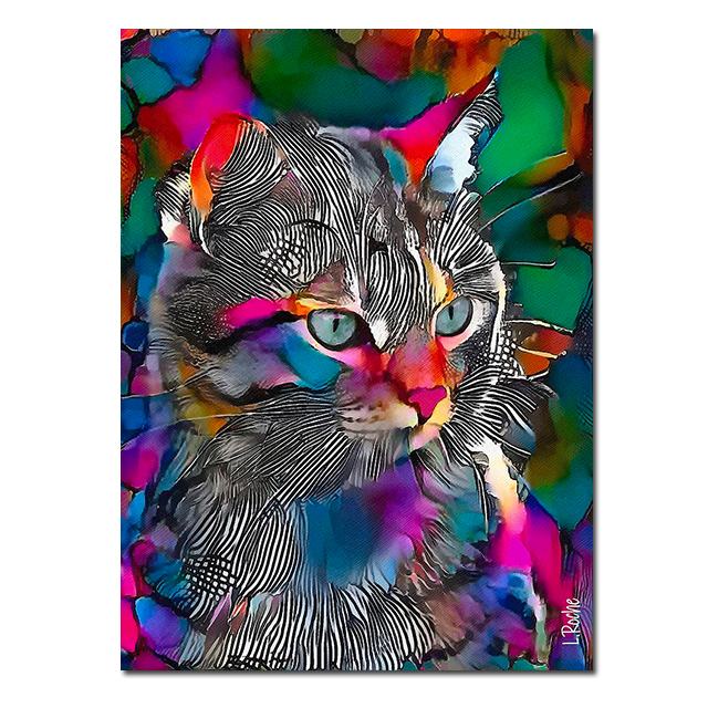 Abstract Pet Cats Canvas Pintura Posters de Cat Animal Imprima Arte Parede Fictures Para Decoração Moderna da Casa da Sala Sem Estrutura WO6