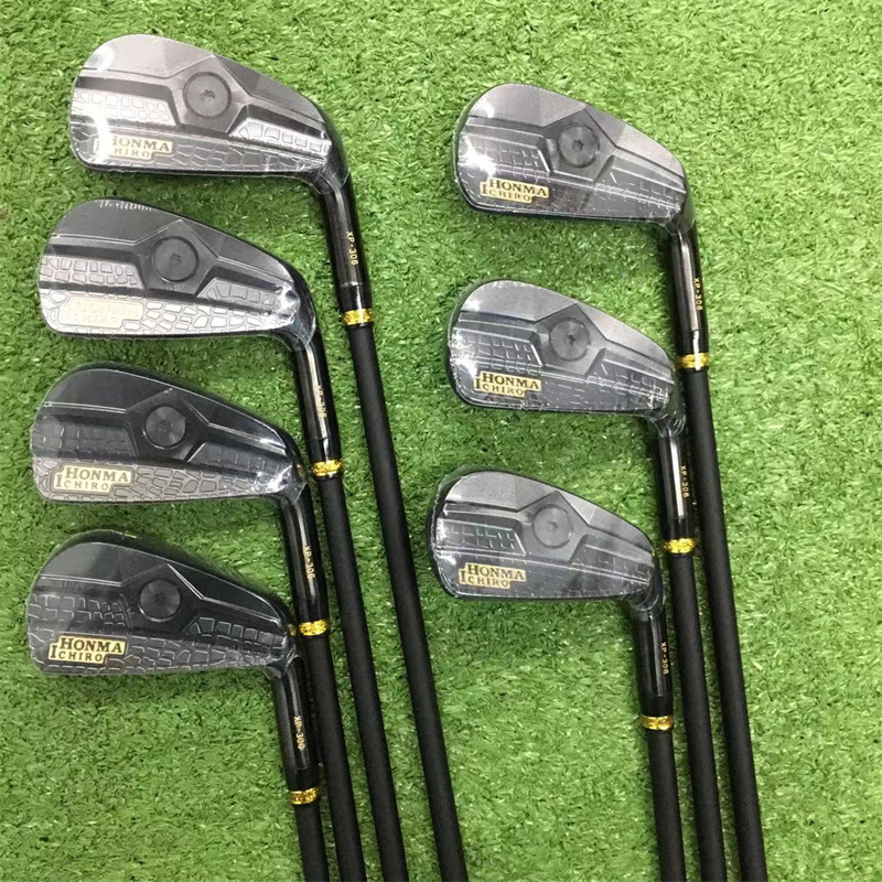 Yeni golf ütüler ichiro honma içi boş siyah golf ütüler siyah 456789psteel veya grafit golf kllubları