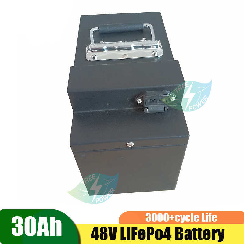 Bateria fosforanowa litowo-żelaza 30AH LifePo4 z baterią BMS DIY 48V Wbudowana ładowarka BMS +