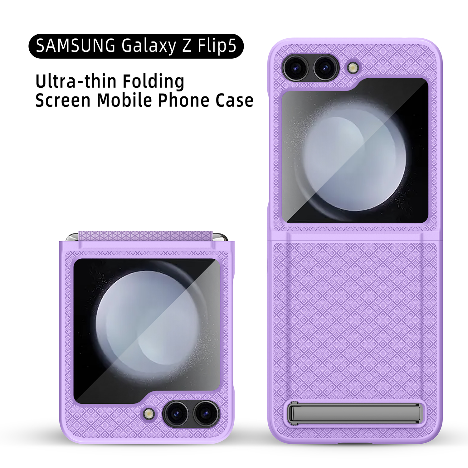 Invisible Bracket For Samsung Galaxy Z Flip 5 Case Matte Soft Hinge Protection Cover