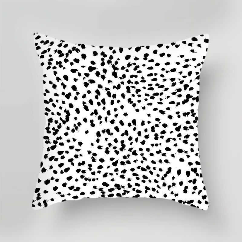 Pillow Case Nordic minimalist geometric black and white polyester cushion cover for home living room sofa car decoration case 45x45cm HKD230817