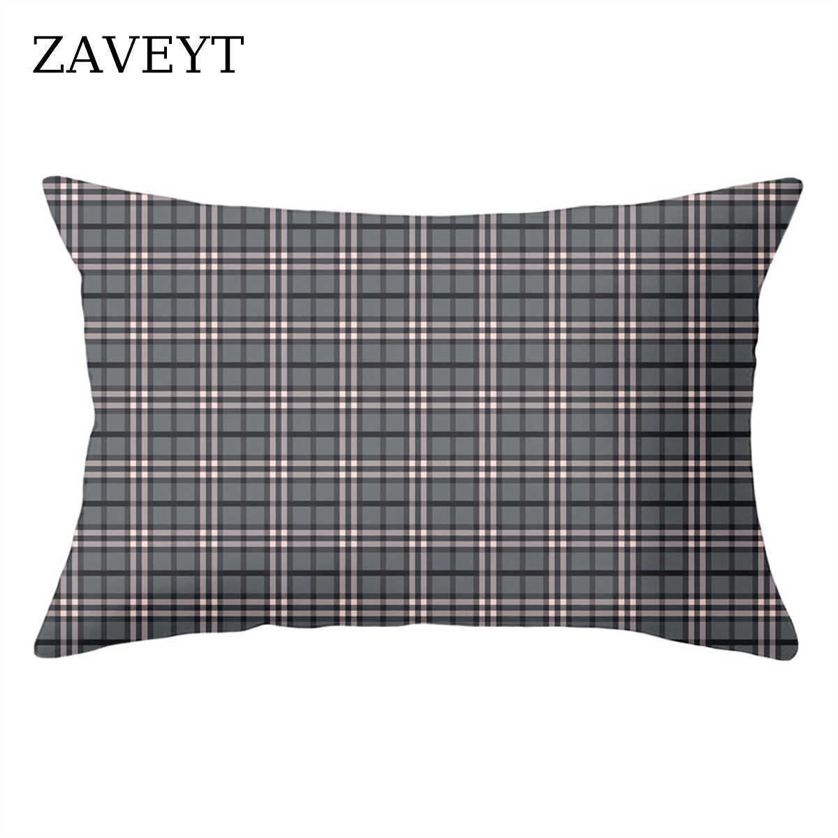 Kuddefodral ZaveyT Hot Sale IC Plaid Cover för SOFA SOFA SOVROOM KLAST CUSHION CASE DECORATIVE POLYESTER PRINT 30X50 RECTANGULAR HKD230817