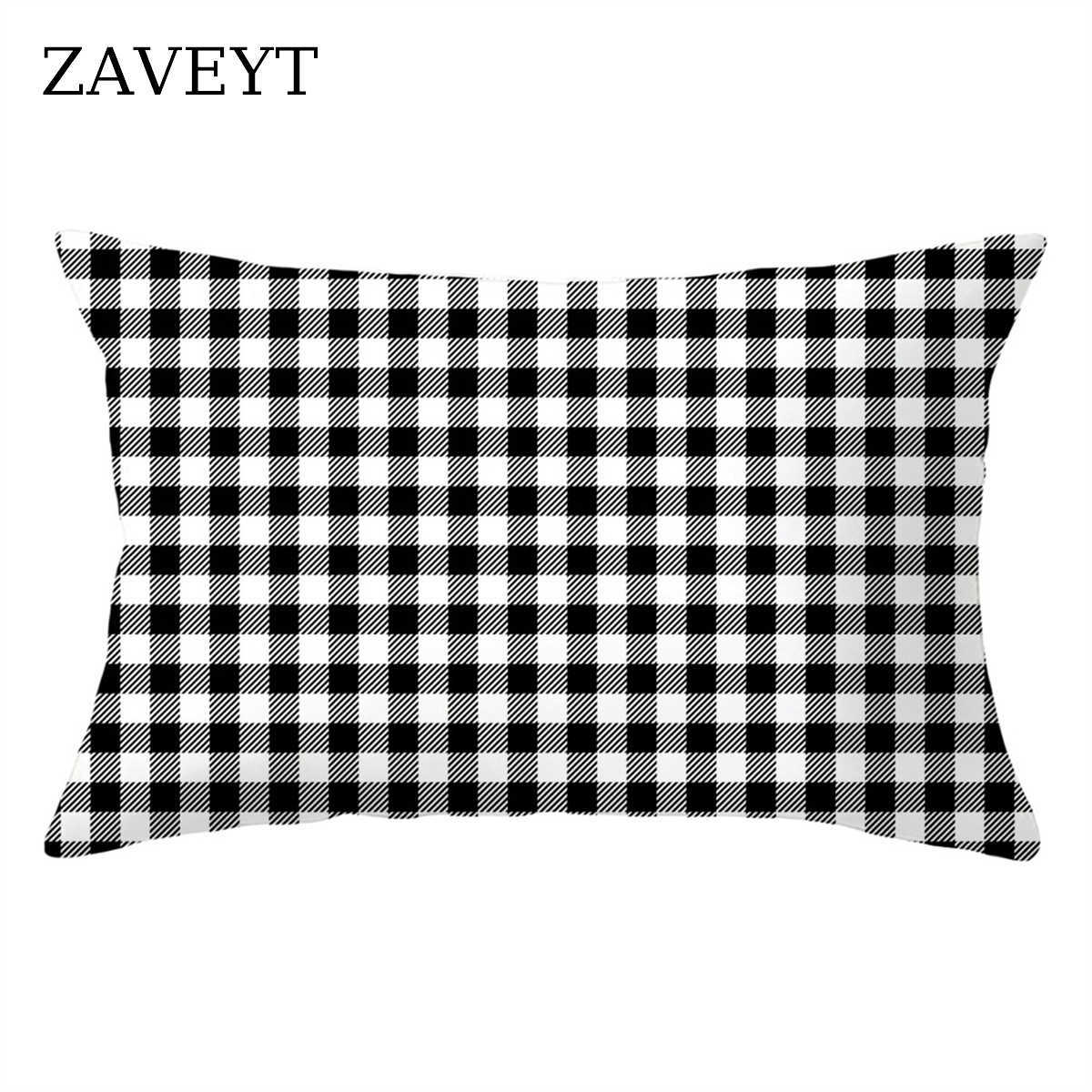 Kuddefodral ZaveyT Hot Sale IC Plaid Cover för SOFA SOFA SOVROOM KLAST CUSHION CASE DECORATIVE POLYESTER PRINT 30X50 RECTANGULAR HKD230817