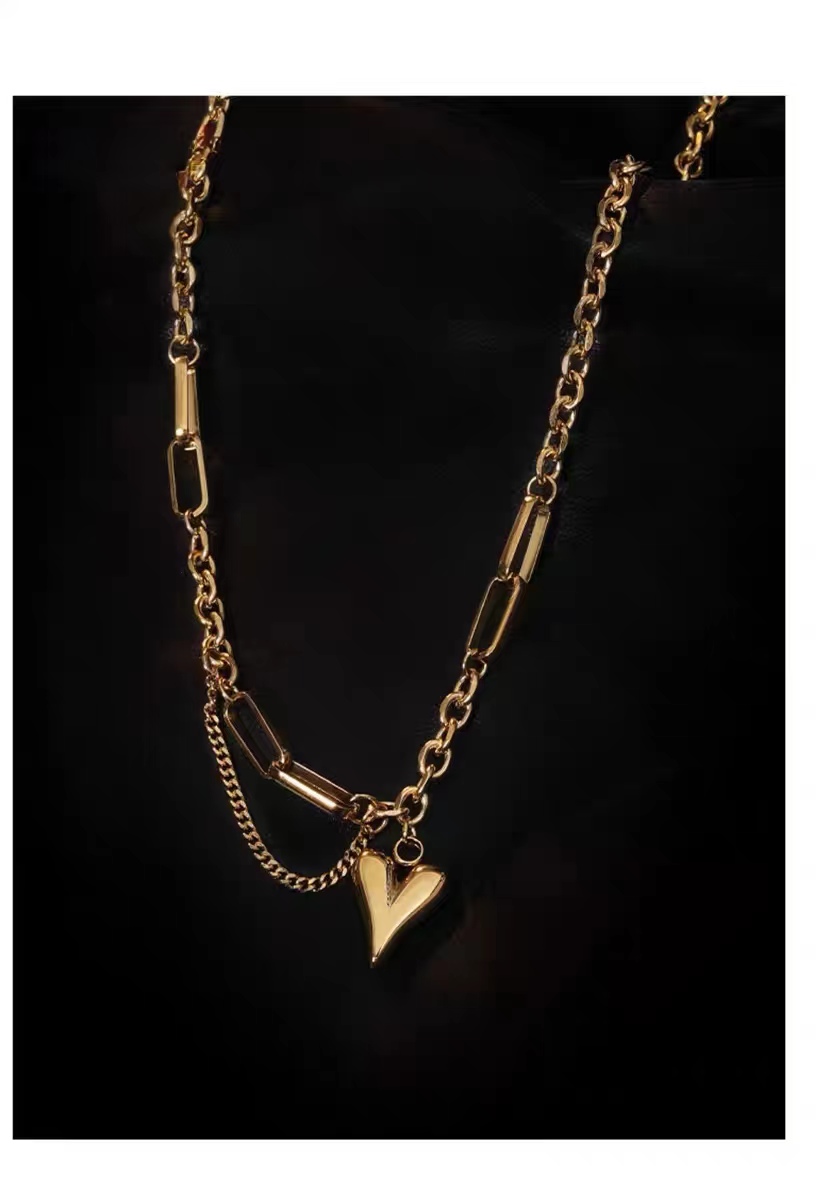 Европейская и американская ретро-хип-хоп модная ниша ins тренд темперамент k Золото женское ожерелье женское ожерелье