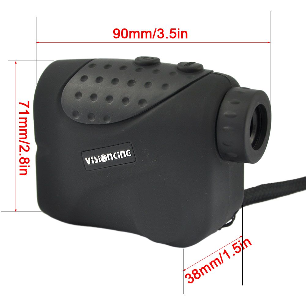 Visionking Portable 6x21 Golf Laser Ragette de portée FMC 1000m Télescope de télémètre de chasse à l'extérieur avec drapeau monoculaire