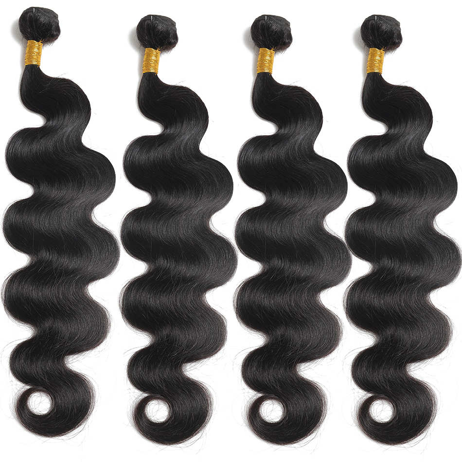 Body Wave Bündel 30 Zoll rohe indische Remy Jungfrau unverarbeitet 100% menschliches Haar Körperwellenhaarverlängerungen 1 3 4 Bündel Deal