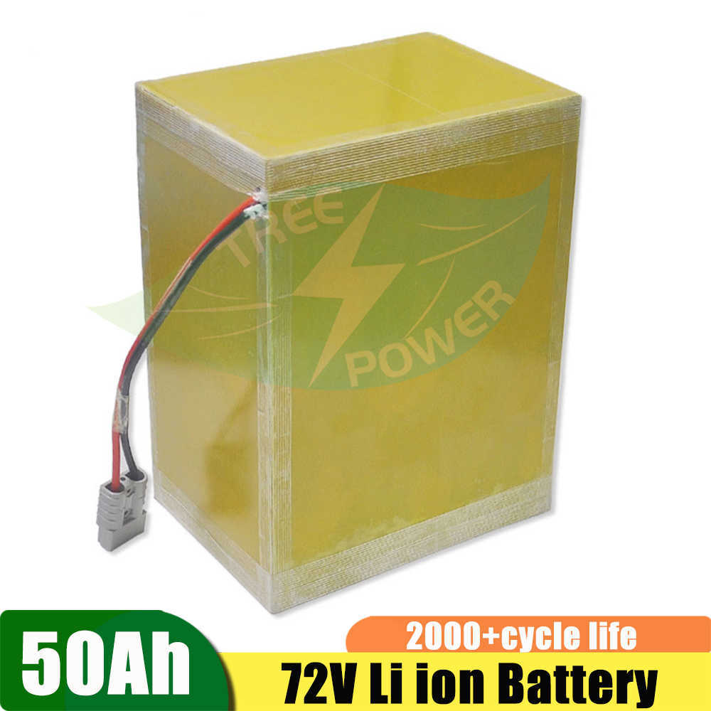 En stock Batterie Lion 72V 50AH intégrée 80A BMS 4000W Lithium Ion 72V VRLA Remplacement Scooter Motorcycle AGV + 10A Charger