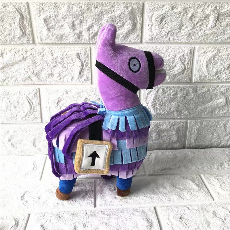 Jouet en peluche cheval alpaga violet 30cm, vente en gros d'usine, poupée périphérique de jeu d'animation, cadeau pour enfants