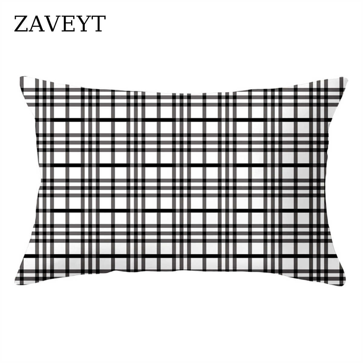 Kuddefodral ZaveyT Hot Sale IC Plaid Cover för SOFA SOFA SOVROOM KLAST CUSHION CASE DECORATIVE POLYESTER PRINT 30X50 RECTANGULAR HKD230817