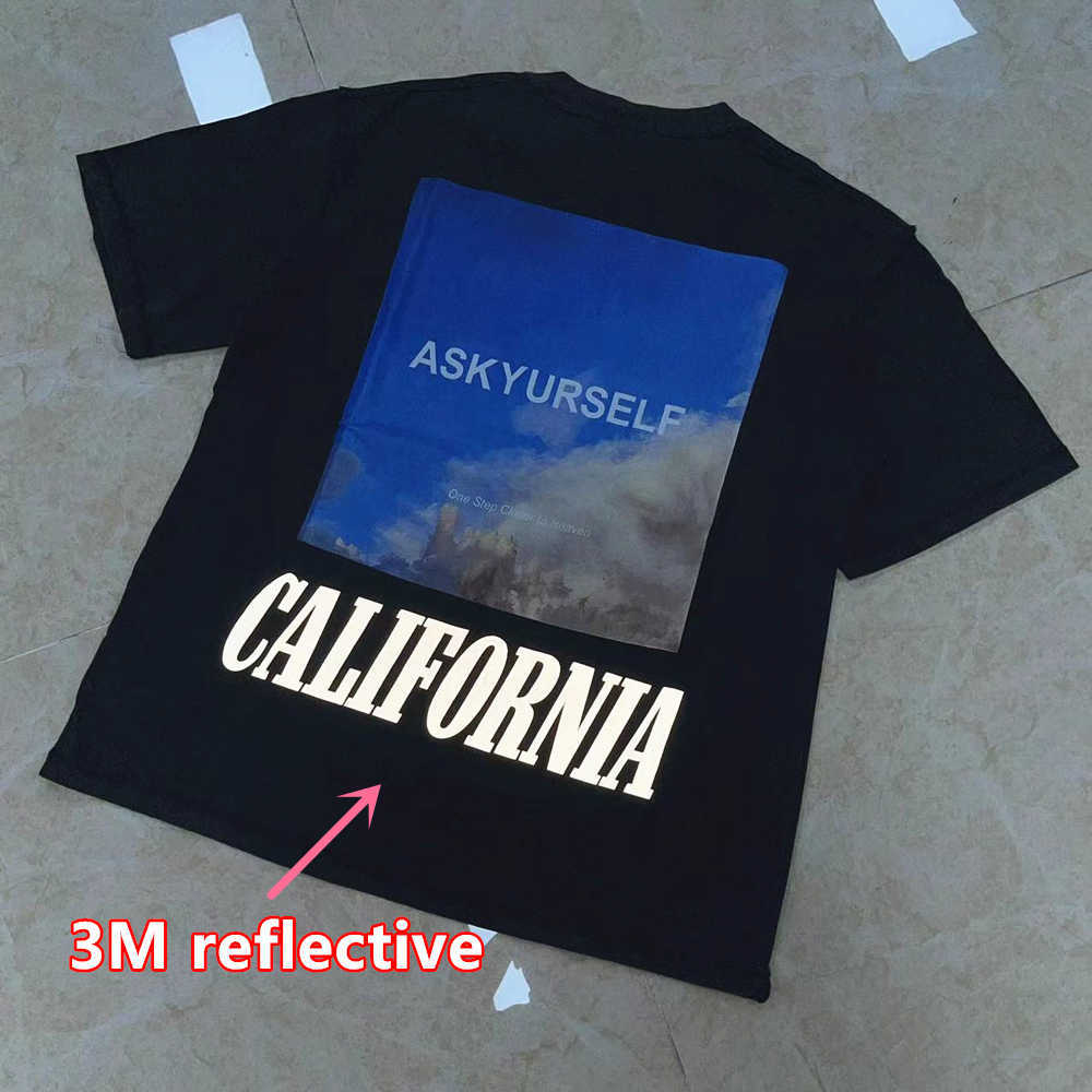 Męskie koszulki żaba dryf mody streetwear Assyurself OG Vintage 3M Refleksyjne TEE TEE TOPS dla mężczyzn