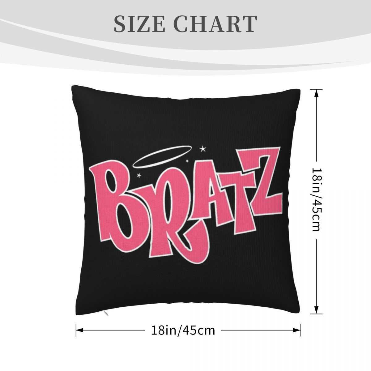 Pillow Case Fashion Bratz Mask Case Cute Funny Y2k Spring Funny case Polyester Home Decor Zipper Cover HKD230817