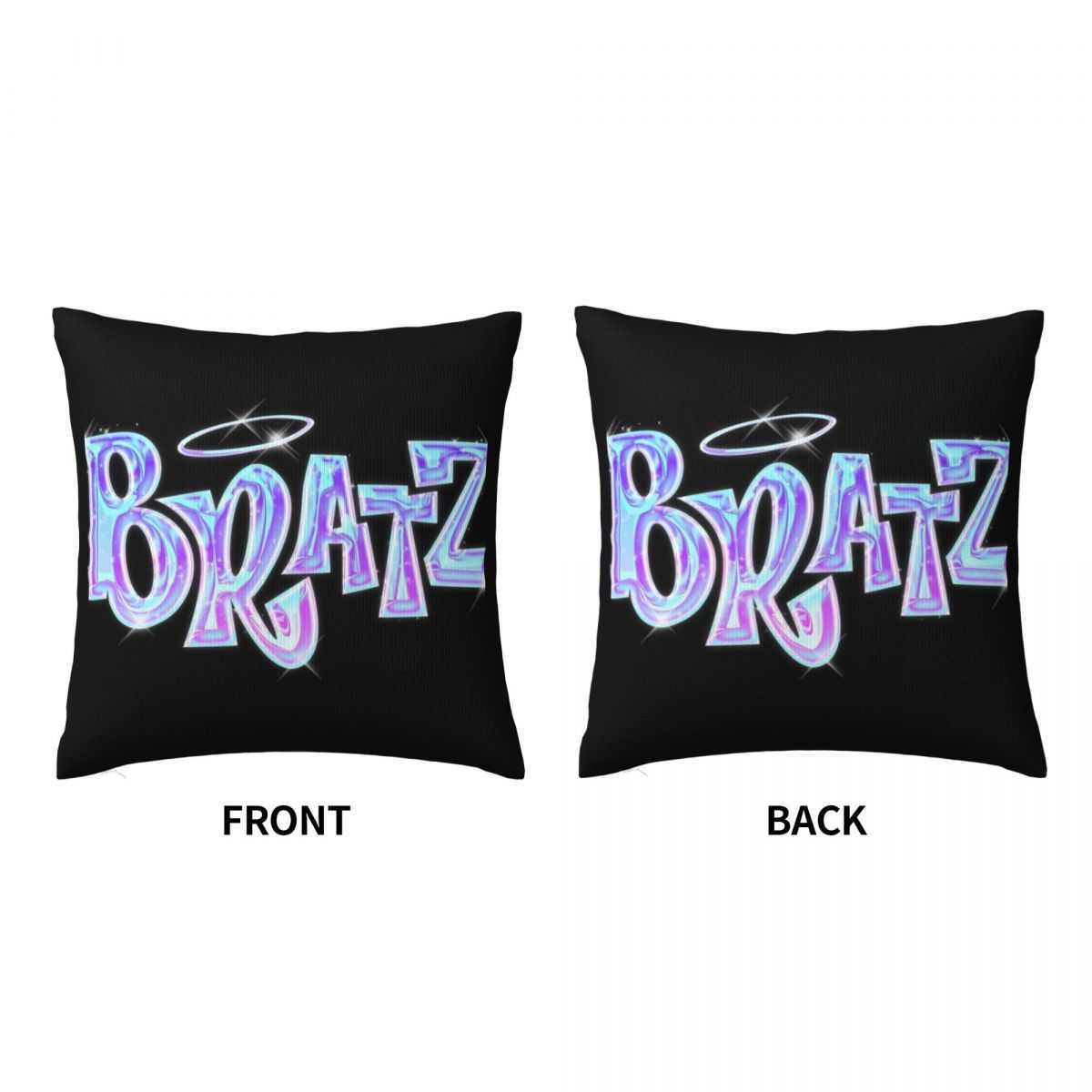 Pillow Case Bratz Case Y2K Ästhetische Bratz Dolls Dekorative Polyester Hülle Umarmung Reißverschluss Sommer Cover HKD230817