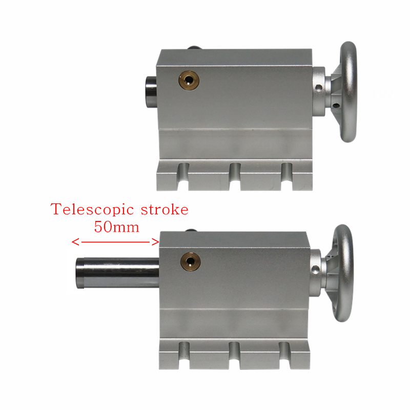 CNC MT2 Aktivität Reitstock mit 3 Köpfen, Spitzenhöhe 65 mm, für CNC-Fräser-Drehmaschine, 4. Drehachse, Teleskophub 50 mm