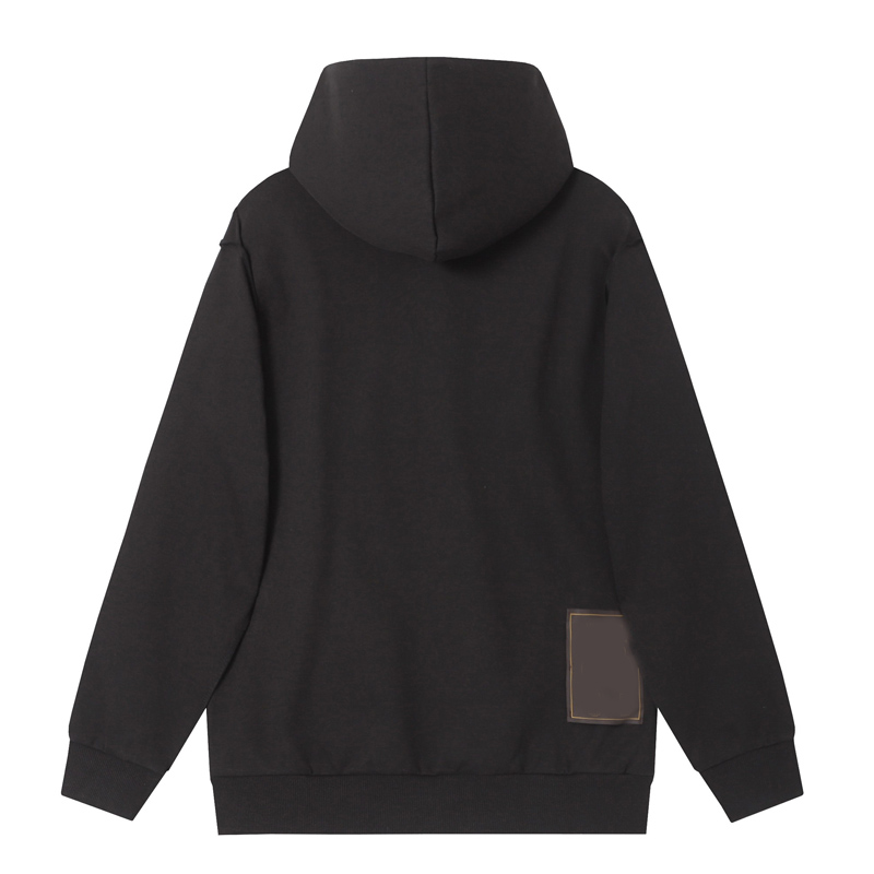 Modeontwerp heren hoodie blauw, witte en zwarte klassieke driekleurige hoodie 450G opnieuw gewassen katoenen schouders luxe alles-in-één loszittende paar hoodie