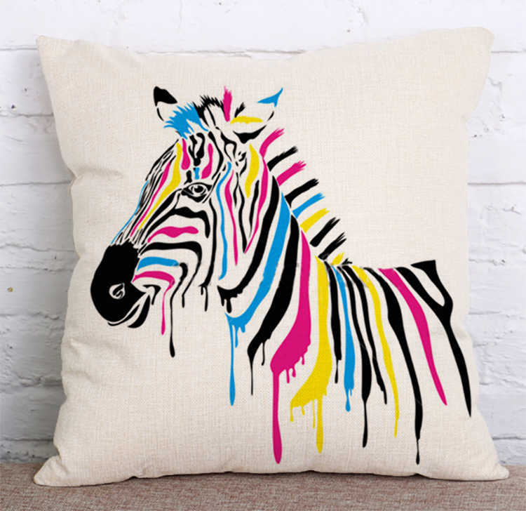 Écouteur d'oreiller Black Zebra Case arc-en-ciel Zebra Coton Coton DÉCOR DE LIEU SOFFAT DÉCORT