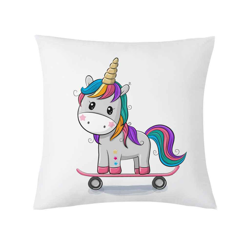 Pillow Case Cute Cartoon Unicorn Case Creative Unicorn Decorative cases Unicorn Throw Case case kussensloop HKD230817