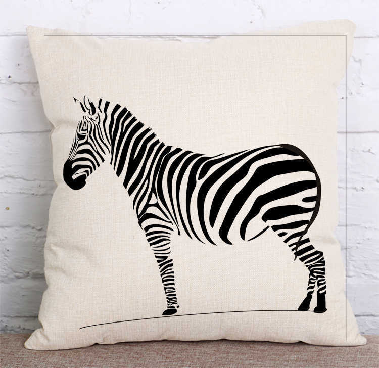 Écouteur d'oreiller Black Zebra Case arc-en-ciel Zebra Coton Coton DÉCOR DE LIEU SOFFAT DÉCORT