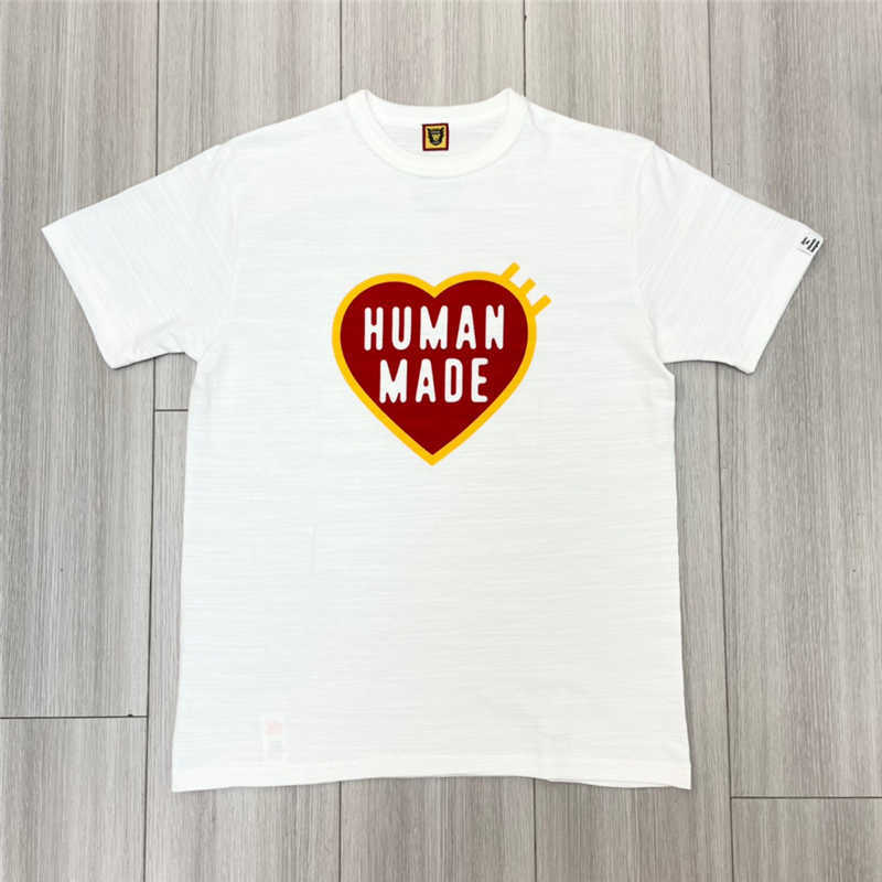 Herr t-shirts god kvalitet 2022SS Human Made mode t-shirt män 1 1 människa gjorde hjärta form kvinnor t-shirt sommarstil tees