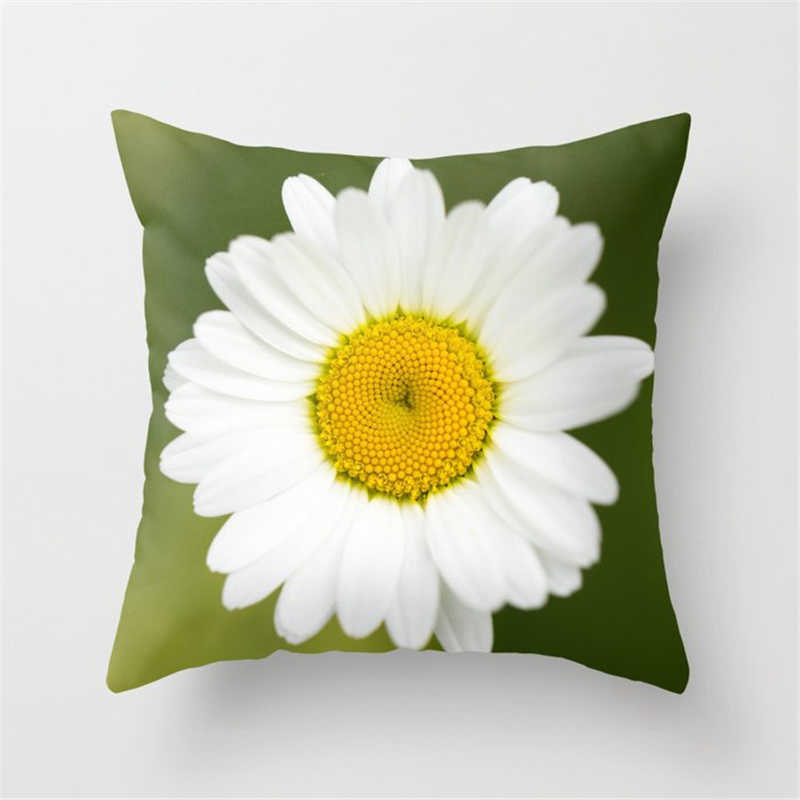 Pillow Case Daisy Flower Series Sofa Kreatywna poduszka Cover Cover Decor Decor Party HKD230817