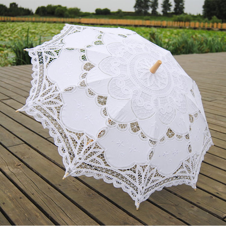 Vintage Parasol Bridal Parasol fatti a mano Sun Ombrello Elegante layout di nozze Layout Decorazione d'interni Ombrellas Ballo