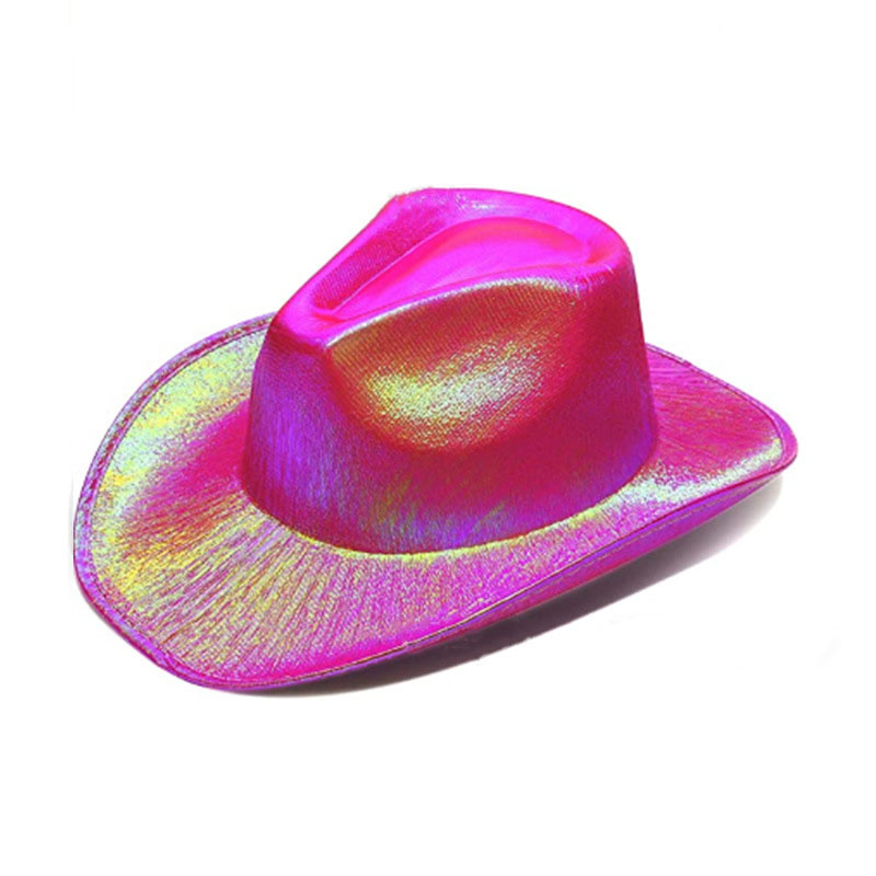 LED vit ljus upp cowboyhattar LED lysande brud cowgirl cap nattklubb Bachelor Party Props Neon Hat Festival Supplies