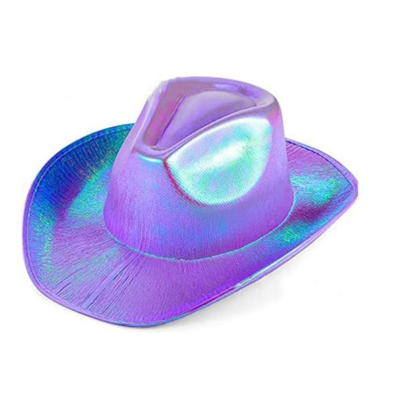 LED vit ljus upp cowboyhattar LED lysande brud cowgirl cap nattklubb Bachelor Party Props Neon Hat Festival Supplies