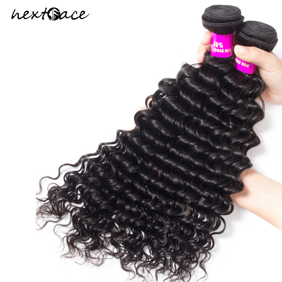 Brazilian Hair 22 24 26 28 Inch Deep Curly Human Hair Bundles Natural Color Deep Wave Hair Bundles Thick Hair Weaves