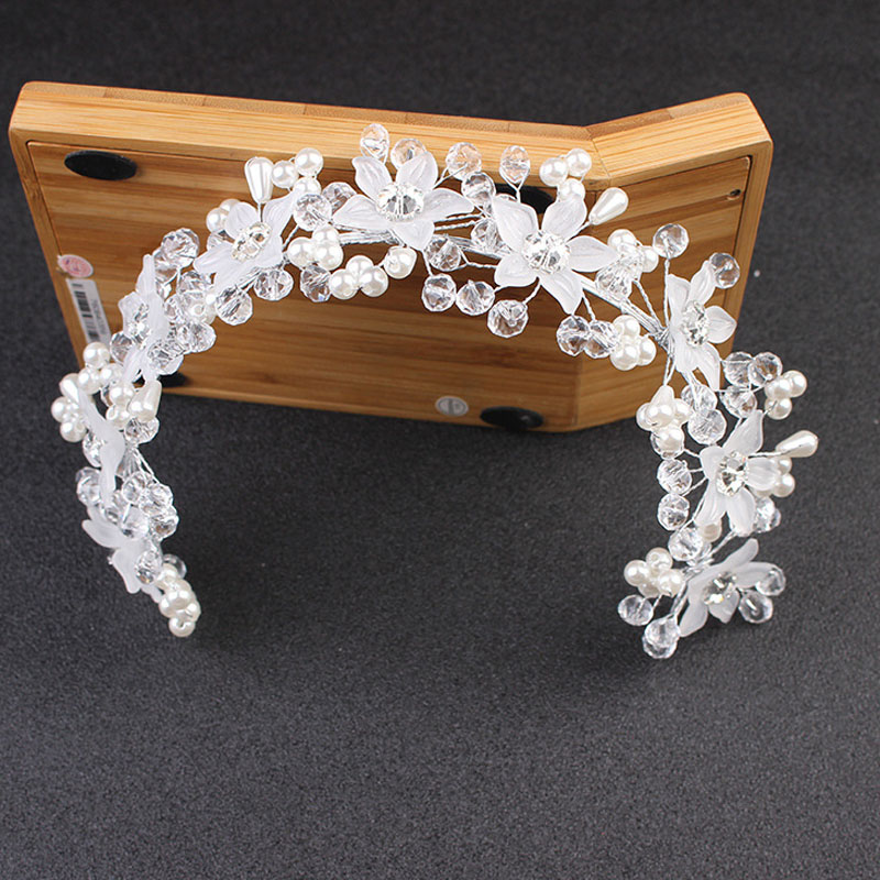 Headpieces Pearl Crystal Bridal Headwear Jewelry Wedding Hair Accessories Crown Bride Piece For Women Headband Gift