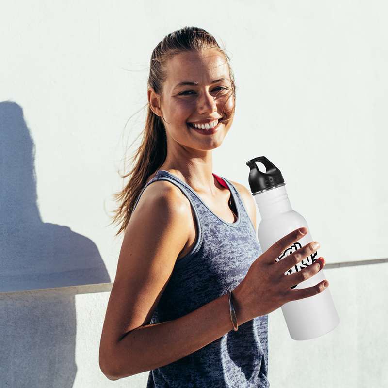 650 ml sublimering av tomma sportkolv 22oz rostfritt stål vattenflaska enskikt värme pressöverföringskolv