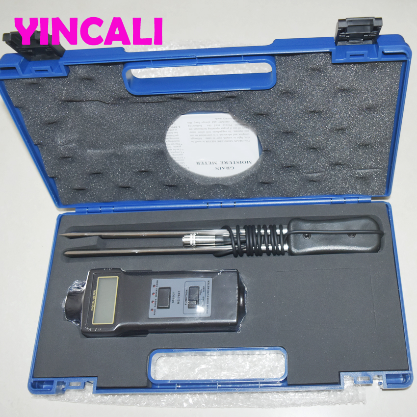 Professionell digitalt kornfuktmätare Tester Temperaturmätare MC-7821 Användning för mätning av paddy, ris, vete och majs etc.