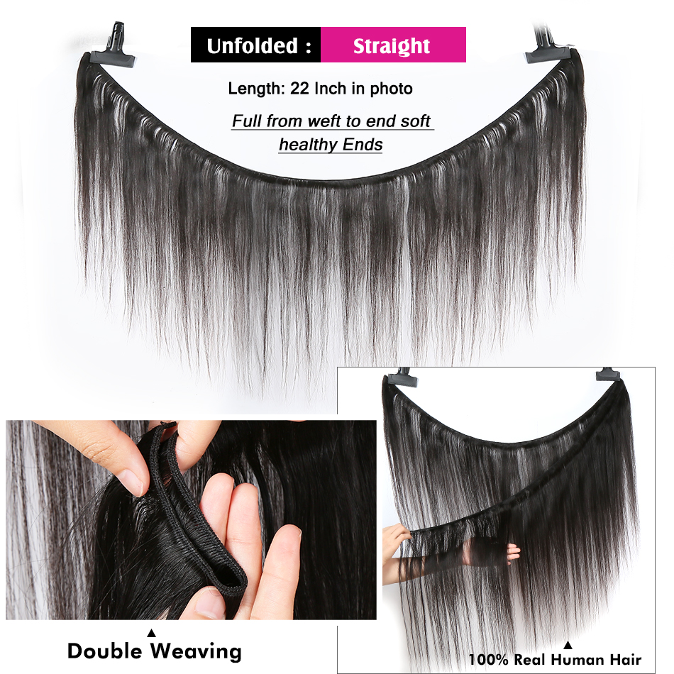 8-32インチブラジルのストレートヘアバンドル3/4ピースストレート人間の髪の束10A黒人女性のための人間の髪の拡張