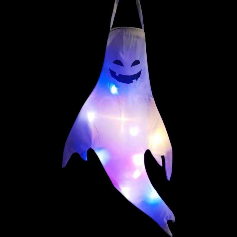 Other Event Party Supplies Large LED Halloween Outdoor Light Hanging Ghost Dress Up Glowing Spooky Lamp Horror Props Home Bar Decoration 230818