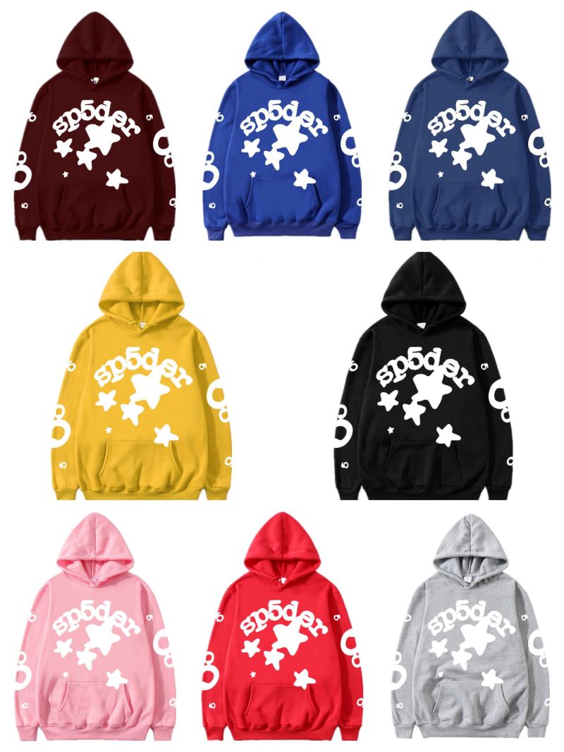 Spider hoodies mens designer tracksuit pink spider hoodie Young Thug  hoodie tracksuit 555555 men women hoodie web jacket Sweatshirt spider hoodie size S-2XL