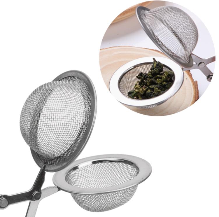 Köksutrustningstillbehör TEAL TEA INFUSER 304 Rostfritt stål Sfär MESH Silitkaffe ört Spice Filter Diffuser Handle Ball Boutique Wholesale SN4444