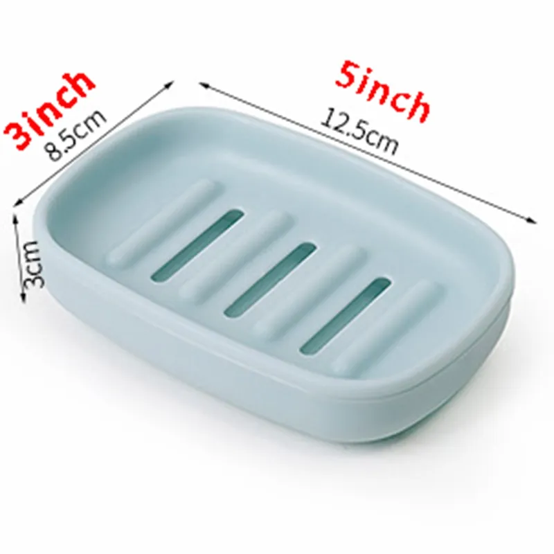 New Plastic Soap Dish Plate Bathroom Creative Double Draining Soap Holder White Non Slip Soap Boxes Tray Bath Supplies Whole