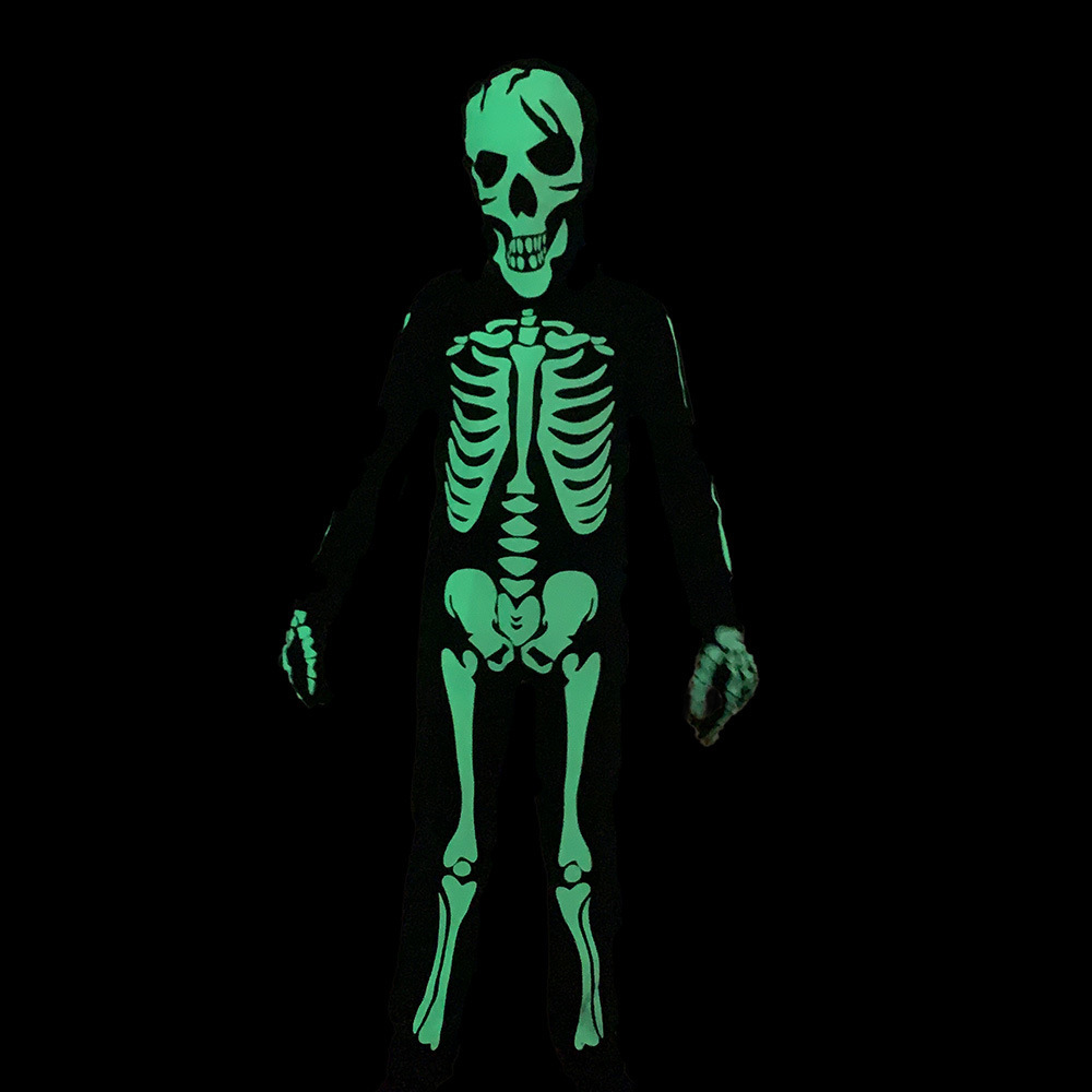 Cosplay Child Halloween Zombie Skeleton Glow in the Dark Costume Groving Kids Bid Dress Fancy Carnival Tema Party 230818