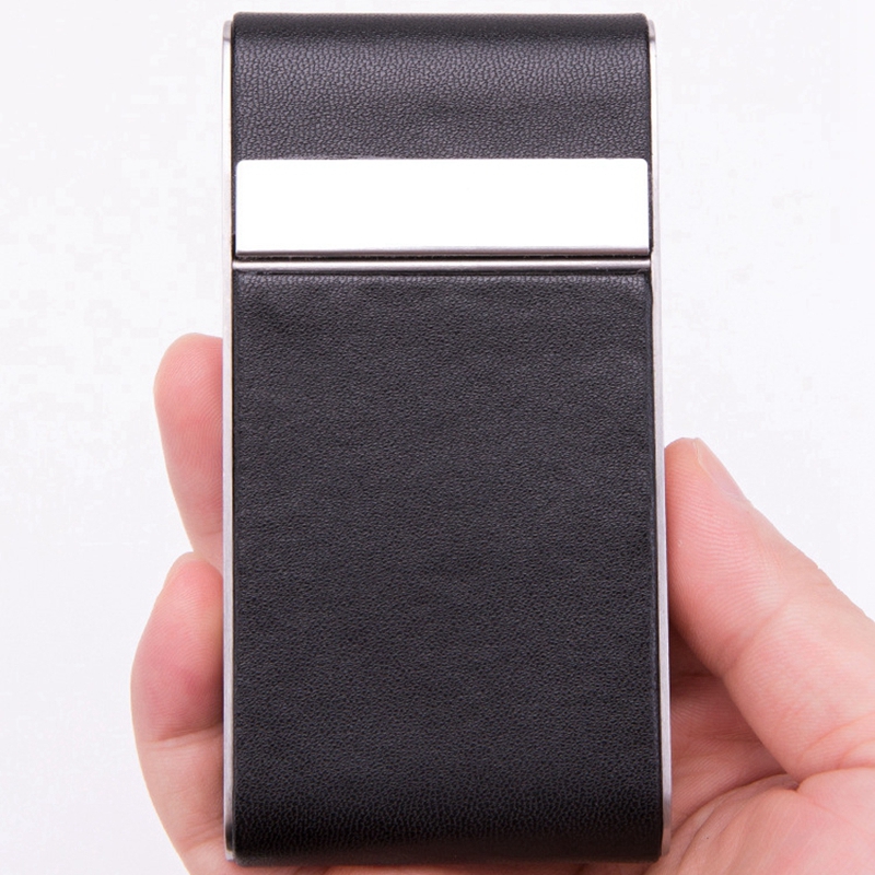 New Style Smoking Colorful PU Leather Mirror Stainless Steel Cigarette Cases Storage Box Exclusive Housing Magnet Flip Cover Opening Moistureproof Stash Case