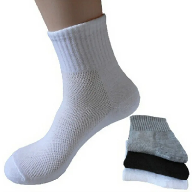 Hot Men Athletic Socks Sport Basketball Long Cotton Socks Male Spring Summer Running Cool Soild Mesh Socks For All Size 