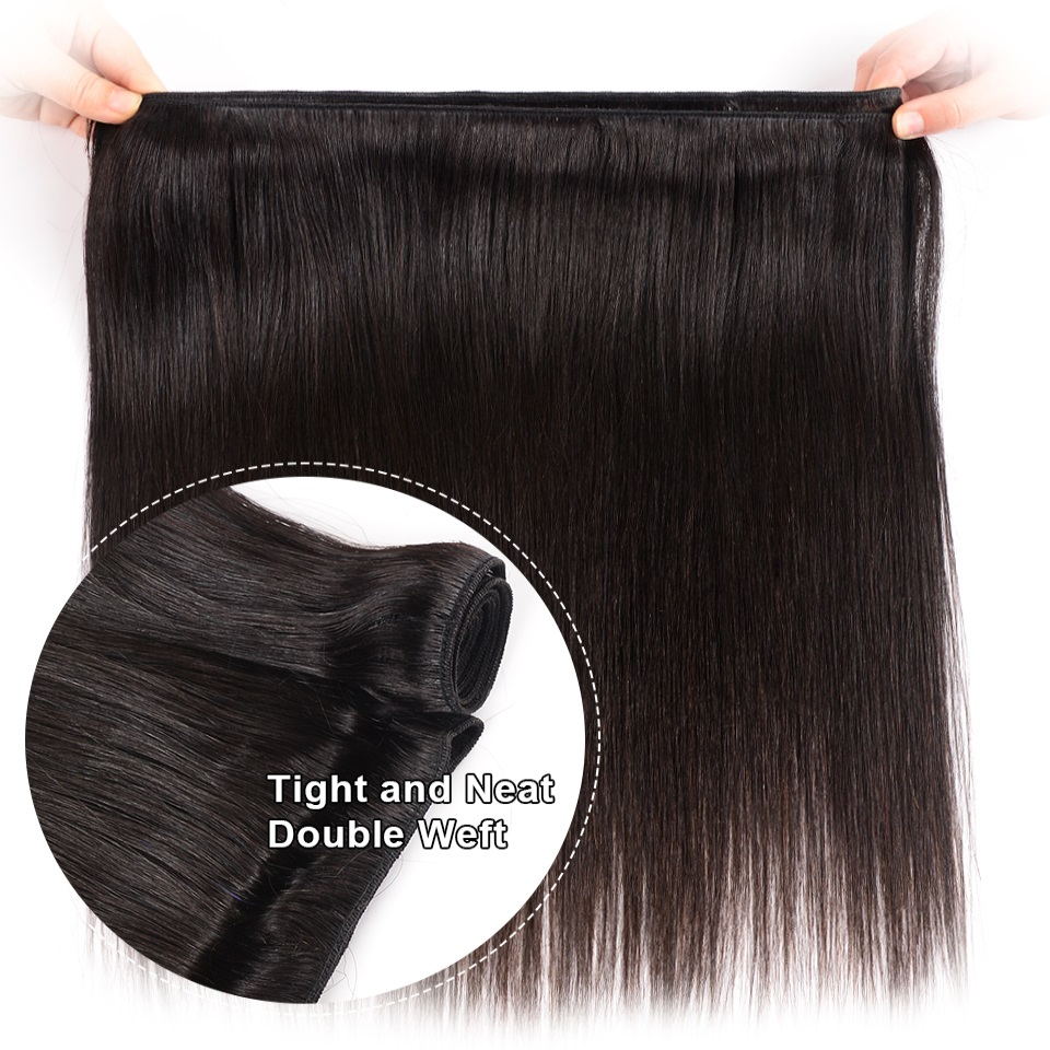 Brazilian Straight Hair Bundles Virgin Remy Straight Human Hair Bundles 100% Unprocessed Human Hair Bundles Natural Color