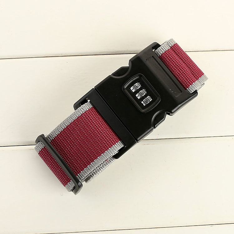 Rainbow suitcase belt durable adjustable Password lock luggage strap Security Straps DH-RL065