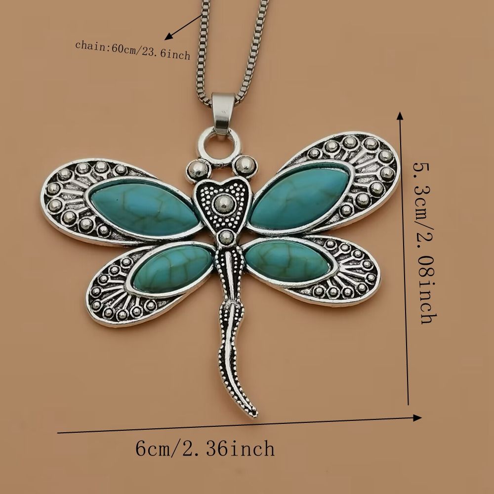 5st-legering Retro Dragonfly Pendant Necklace For Men Women Jewelr Gift A-803D
