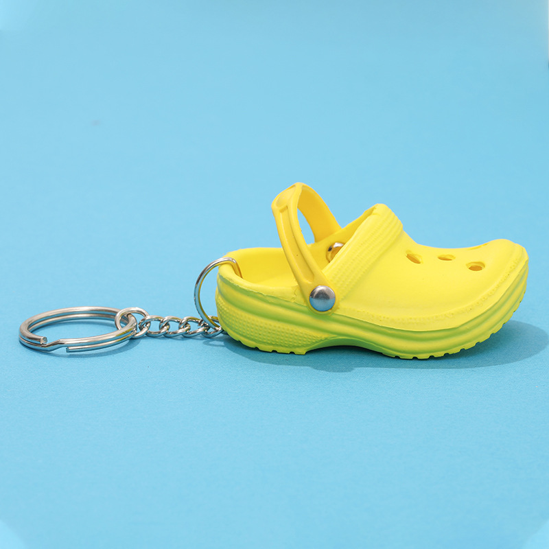 Karışık Renkler Ana Zincir 3D Mini 7.5cm Eva Plaj Deliği Küçük Terlik Ayakkabı Anahtar Çanta Aksesuarları Anahtarlama Araba Çanta Takılar