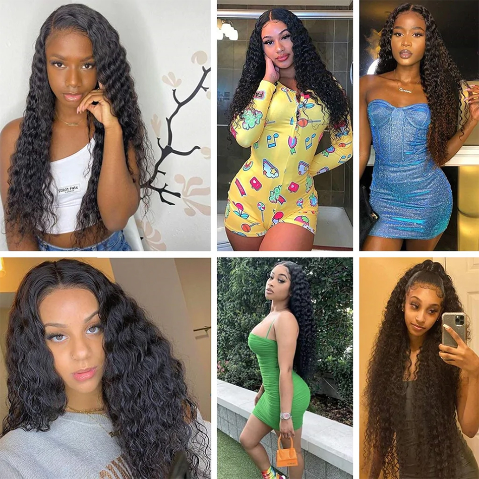 30Inch Deep Wave 1 3 4 Bundles Deal Bundles de tissage de cheveux malaisiens 100% Virgin Human Depp Water Curly Bundles Extensions