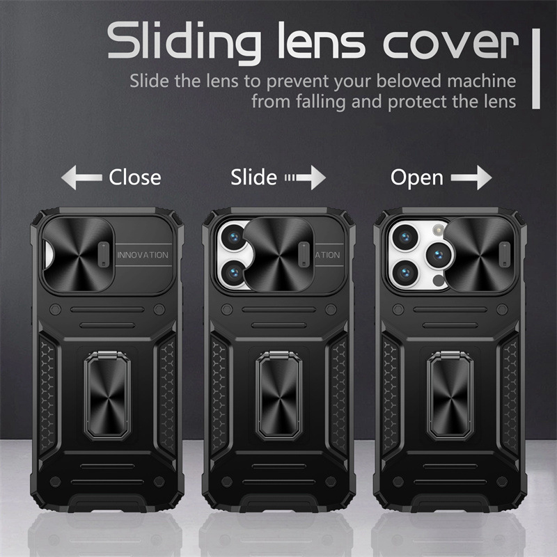Acessórios para celular Acessórios para trás com lente Protection Ring Holder Chefe de armadura à prova de choque para iPhone 15 Pro Max 14 13 12 Pro Max
